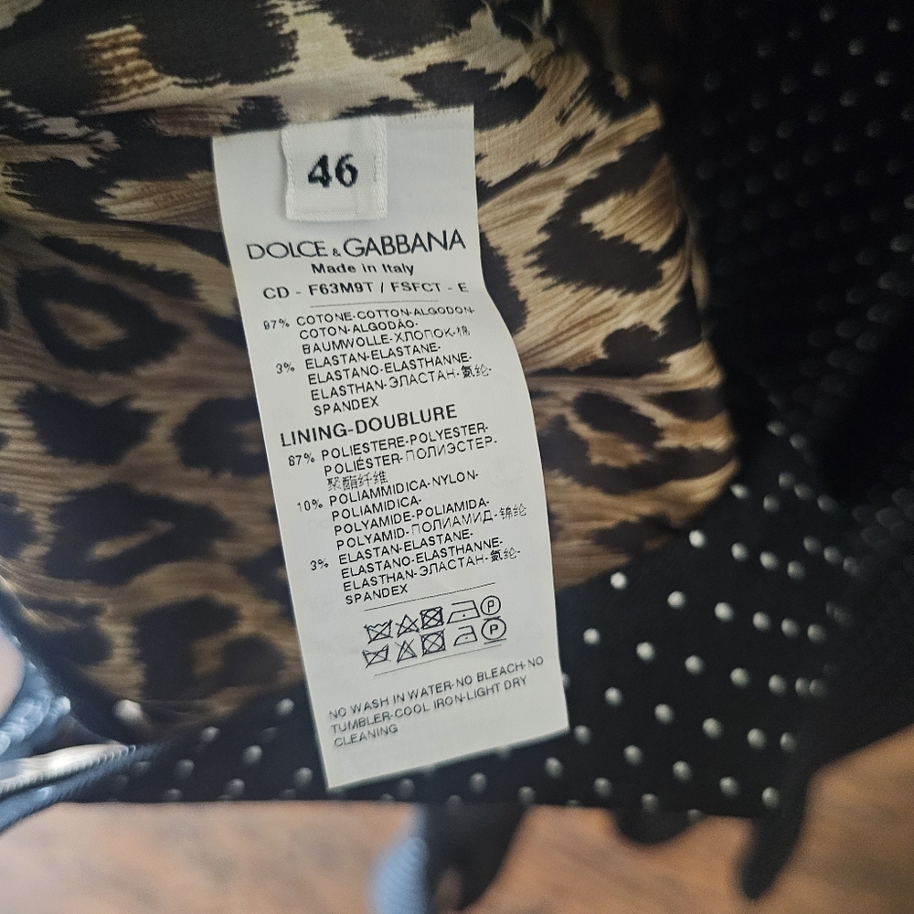 Dolce & Gabbana Sleeveless Midi Elegant Black Polka Dot Dress Size 46IT/US10-12 - Picture 16 of 16